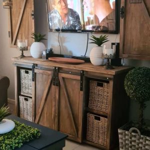 Barn Door TV Unit