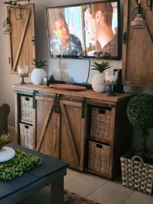Barn Door TV Unit
