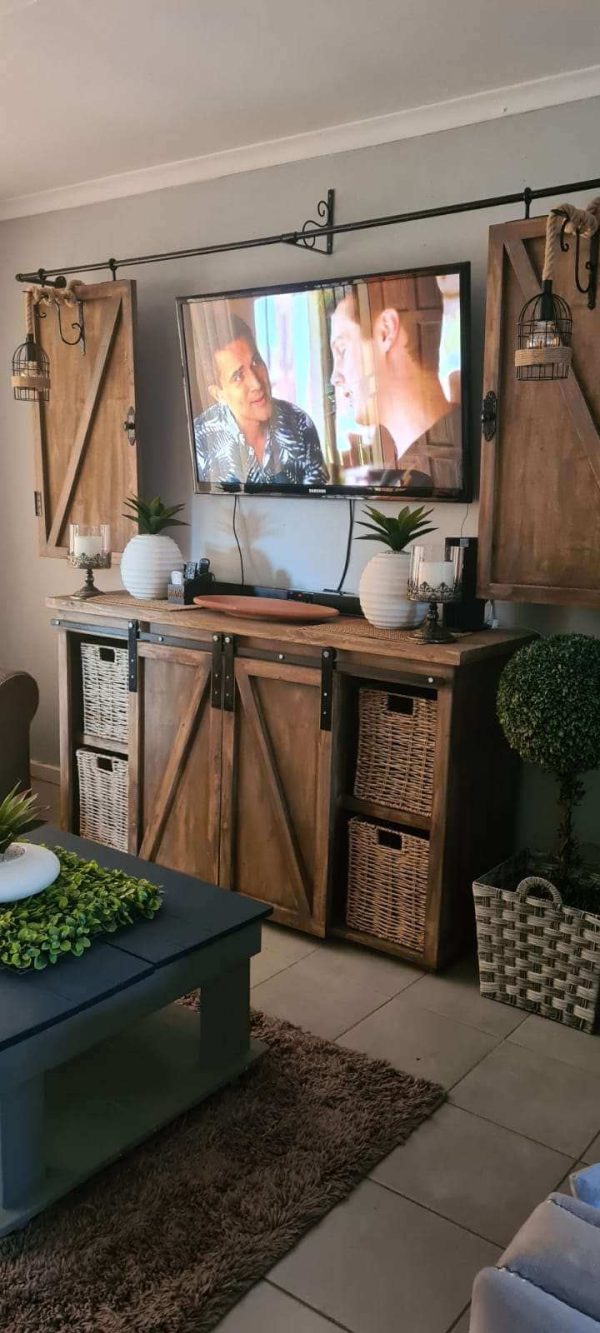 Barn Door TV Unit