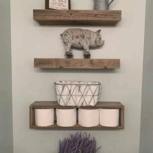 Set Floating Shelves for the bathroom