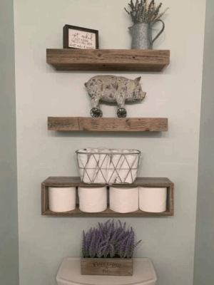 Set Floating Shelves for the bathroom