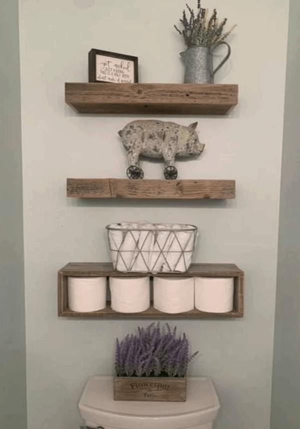 Set Floating Shelves for the bathroom