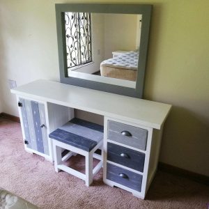 Dressing Table with mirror and stool