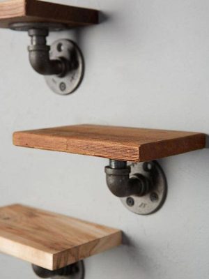 Rustic Pipe Shelfs