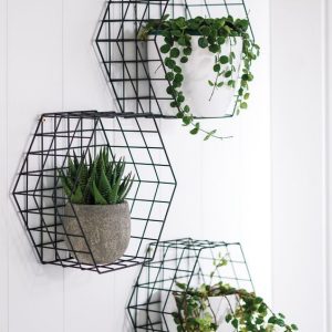 Set of steel wall planters  (3 per set)
