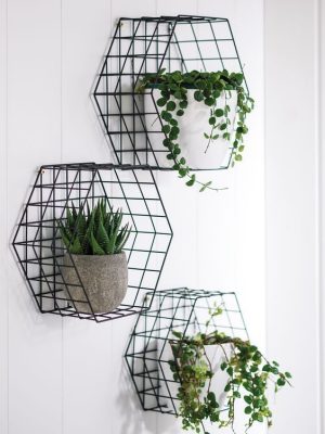 Set of steel wall planters (3 per set)