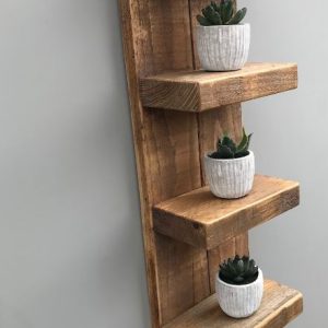 Rustic Wooden Wall Shelf