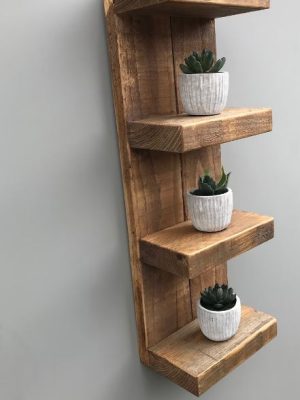 Rustic Wooden Wall Shelf
