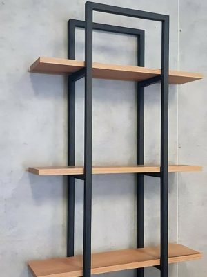 Industrial Rustic Wall Bookshelf