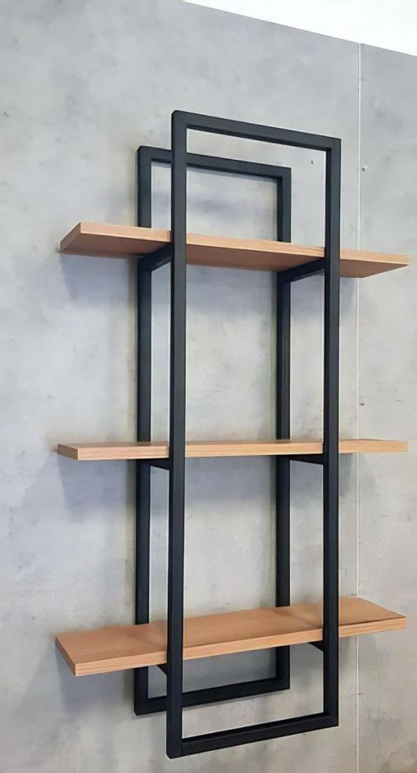 Industrial Rustic Wall Bookshelf