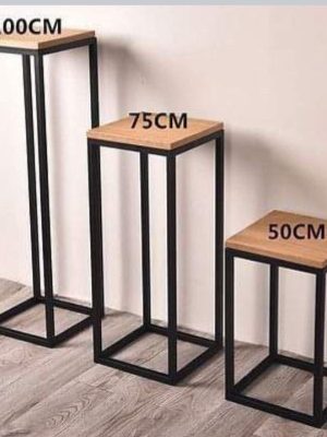 Set of 3 industrial Planter Stands