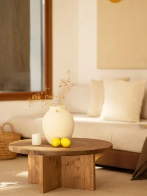 Solid Wood Round Coffee Table