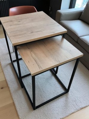 Set of two industrial Nesting Tables
