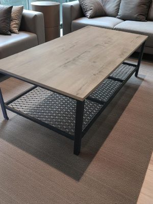 Industrial Coffee Table with Brookhill Top