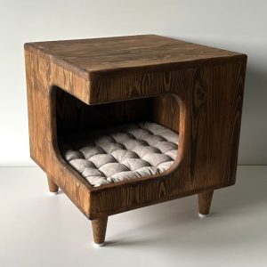 Wooden Cat Bed