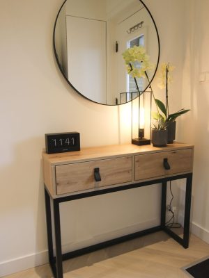 Entrance Hall Table with Steel Frame and Brookhill Top