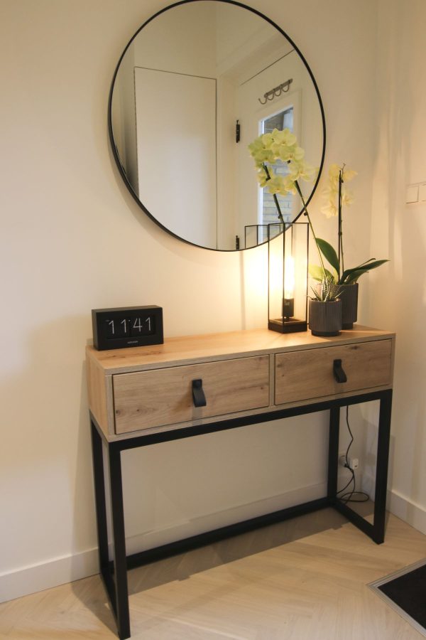 Entrance Hall Table with Steel Frame and Brookhill Top