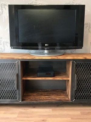 Rustic Industrial TV Unit