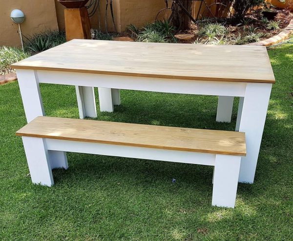 Farmhouse Table with 2 Benches