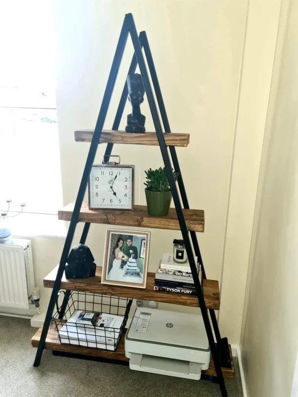 Rustic Industrial A Frame Shelf