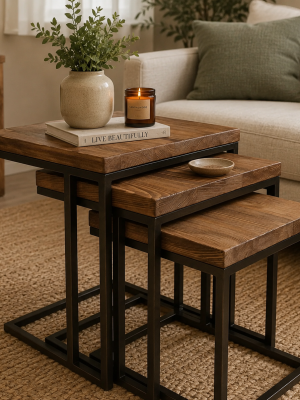 Set of Industrial Nesting Tables