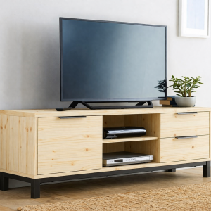 Industrial TV Stand with door and 2 drawers